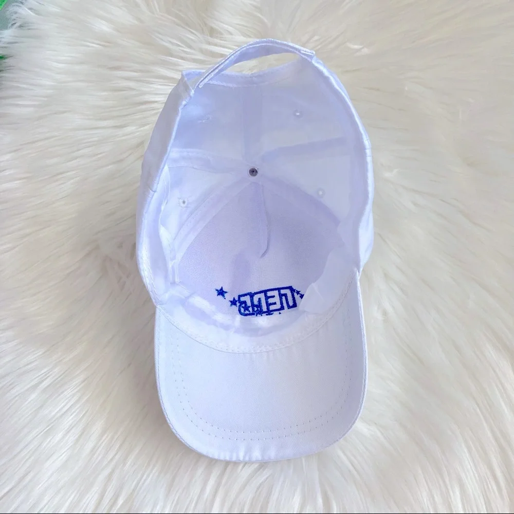 Adjustable White Baseball Hat